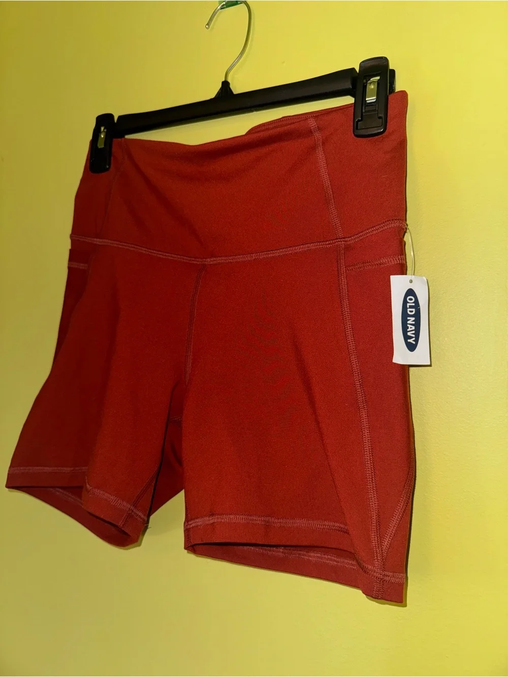 NWT Rust red sports bra and shorts matching set
